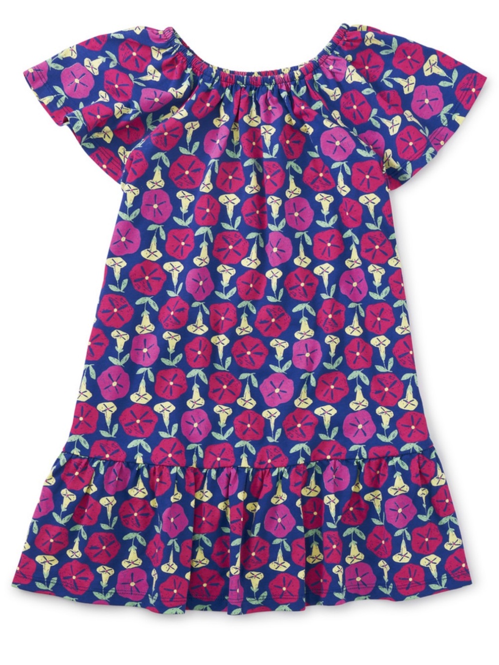 Tea Collection Twirl Drop Dress Painted Morning Glories Size 12